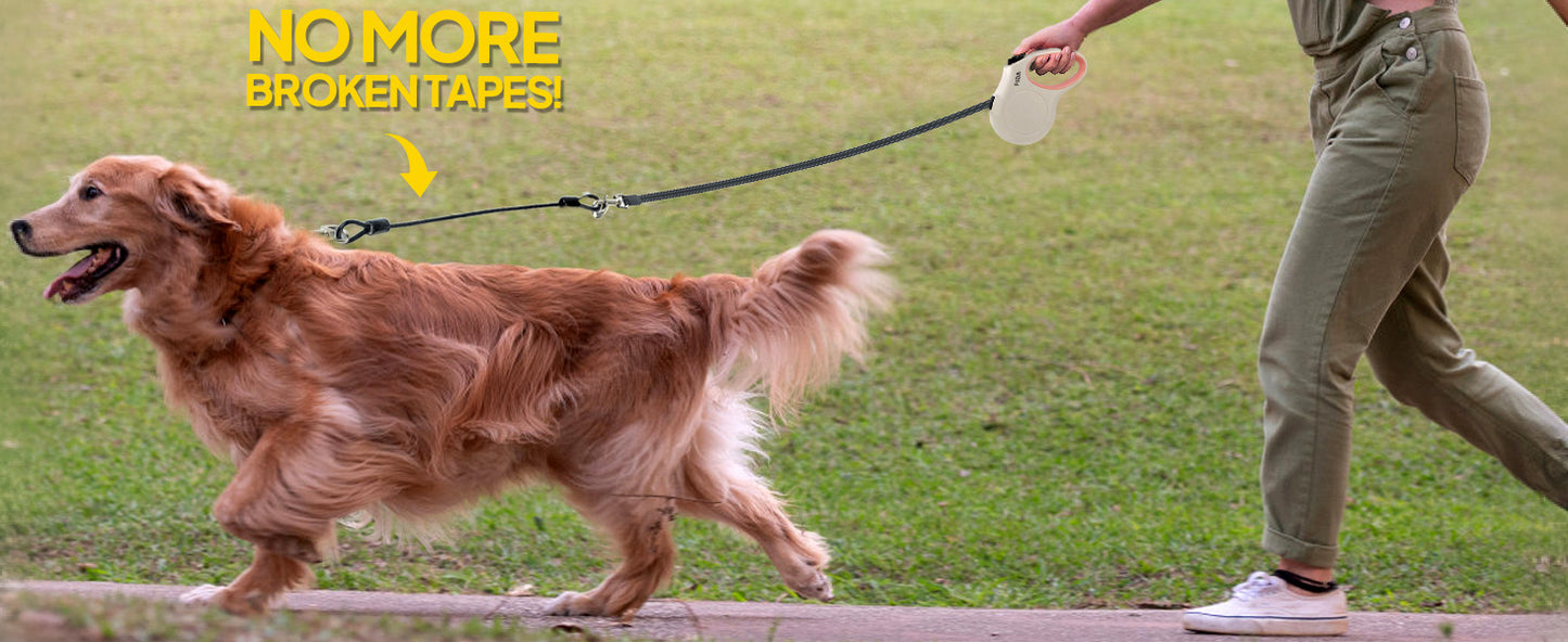 FIDA Retractable Dog Leash, 5M + Anti-bite Steel Rope