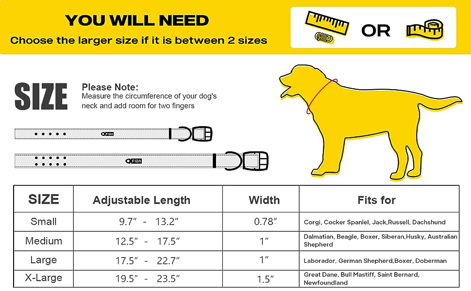 FIDA Heavy Duty Dog Collar