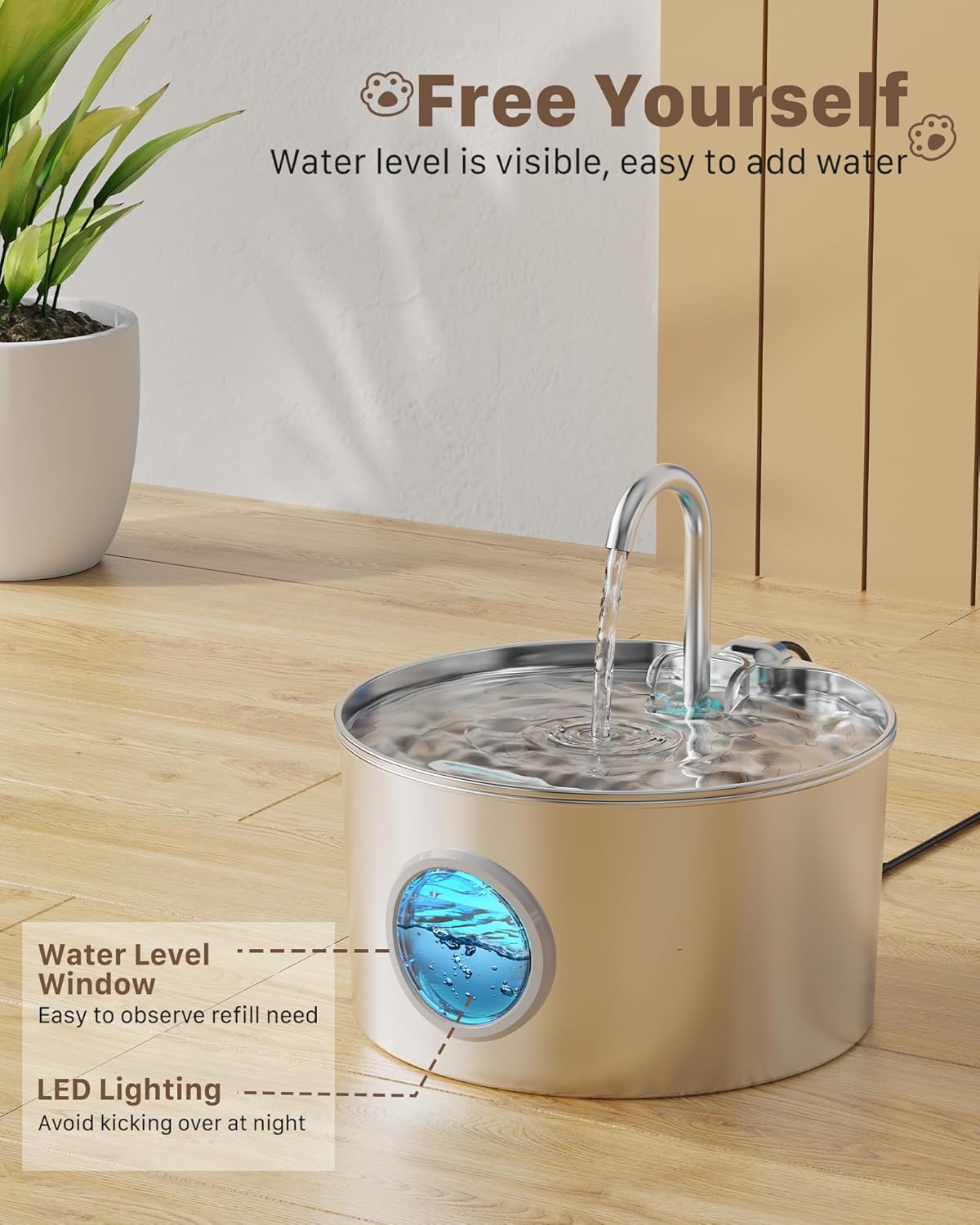 Stainless steel water fountain