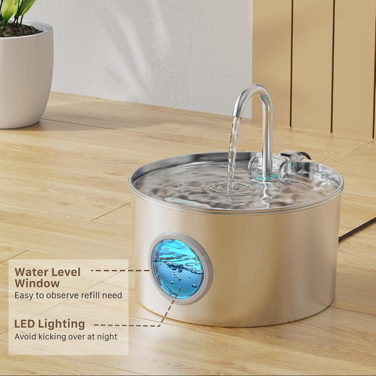Stainless steel water fountain 3.2 L