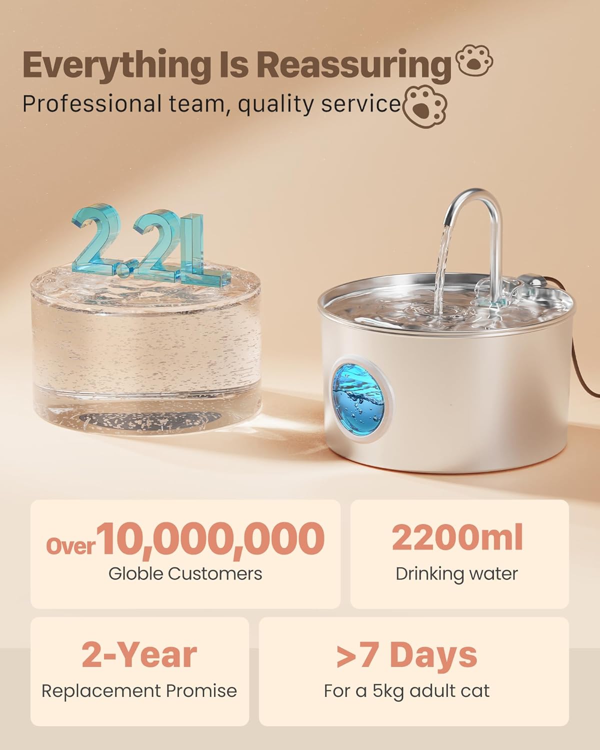 Stainless steel water fountain