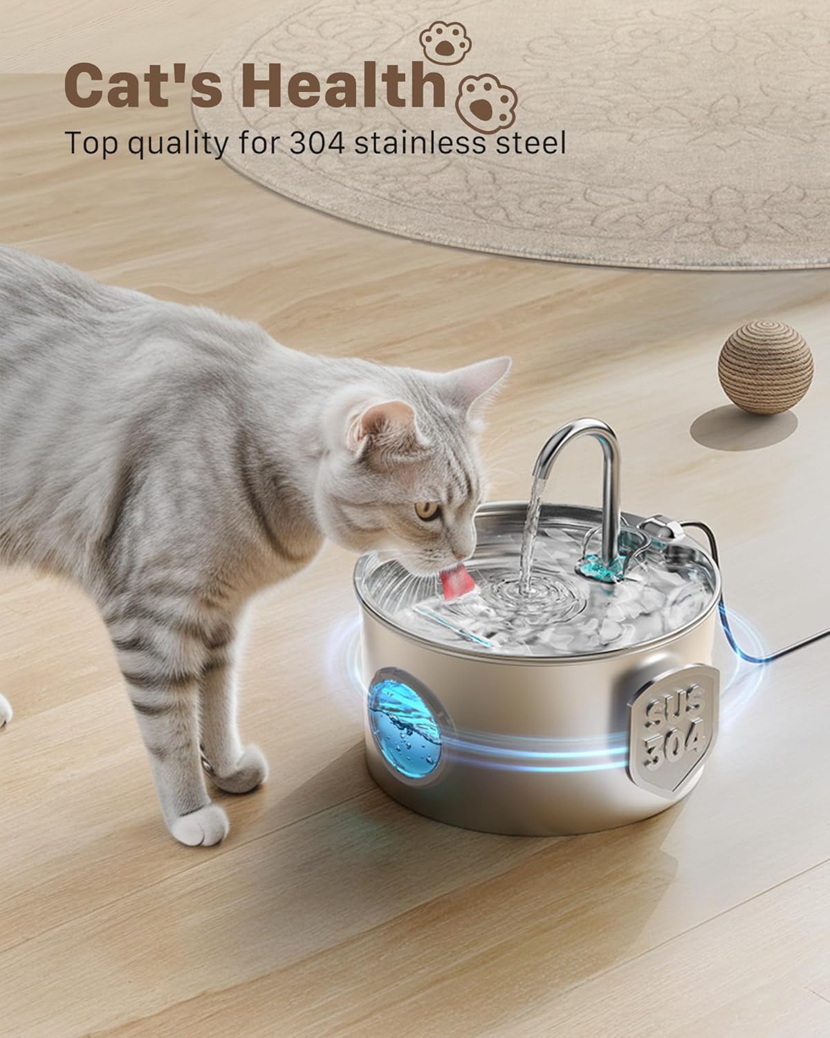 Stainless steel water fountain