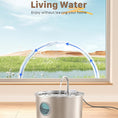 Load image into Gallery viewer, Modern water dispenser with a scenic view of a lake through a window.