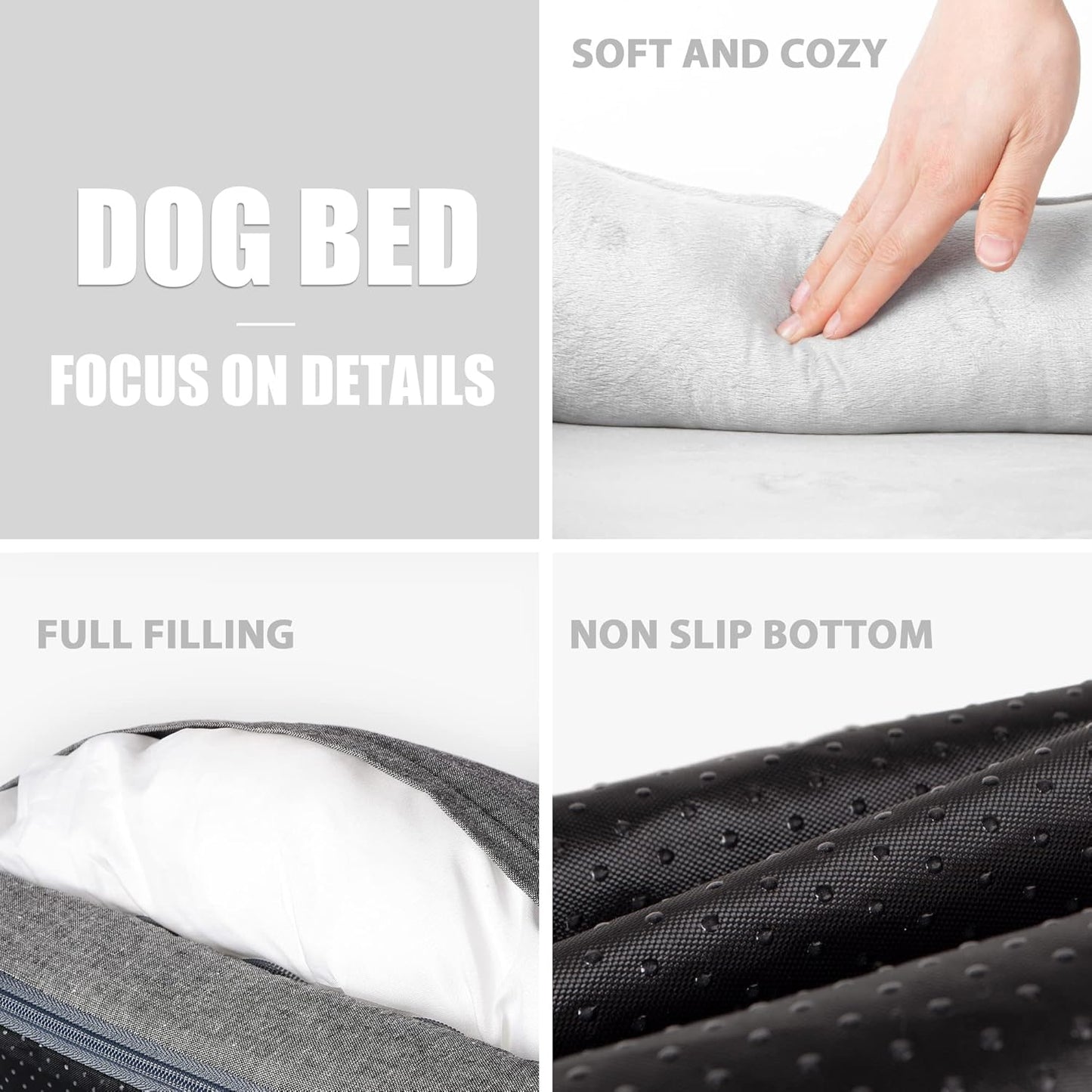FIDA Orthopedic Dog Bed with Memory Foam Base with Removable Washable Cover