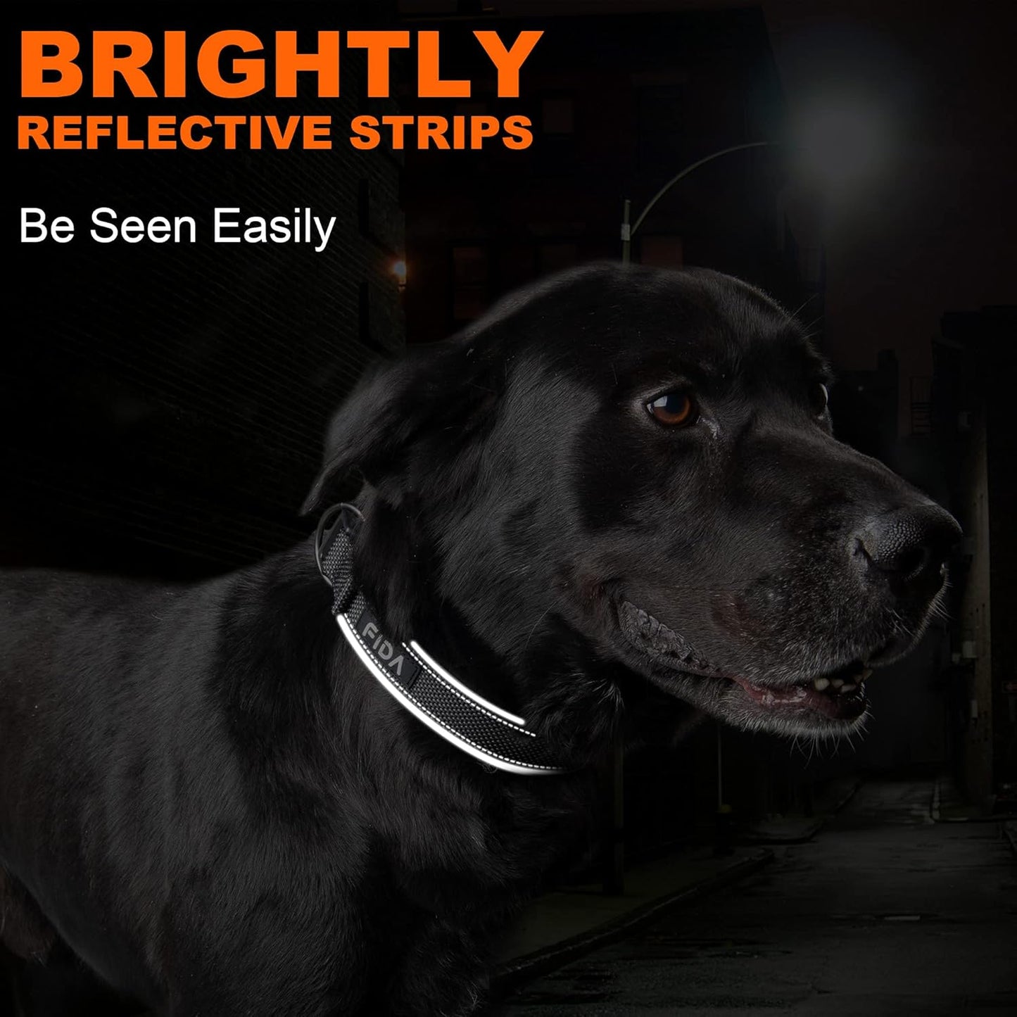 FIDA Adjustable Dog Collars Large Dogs Full Coverage Neck