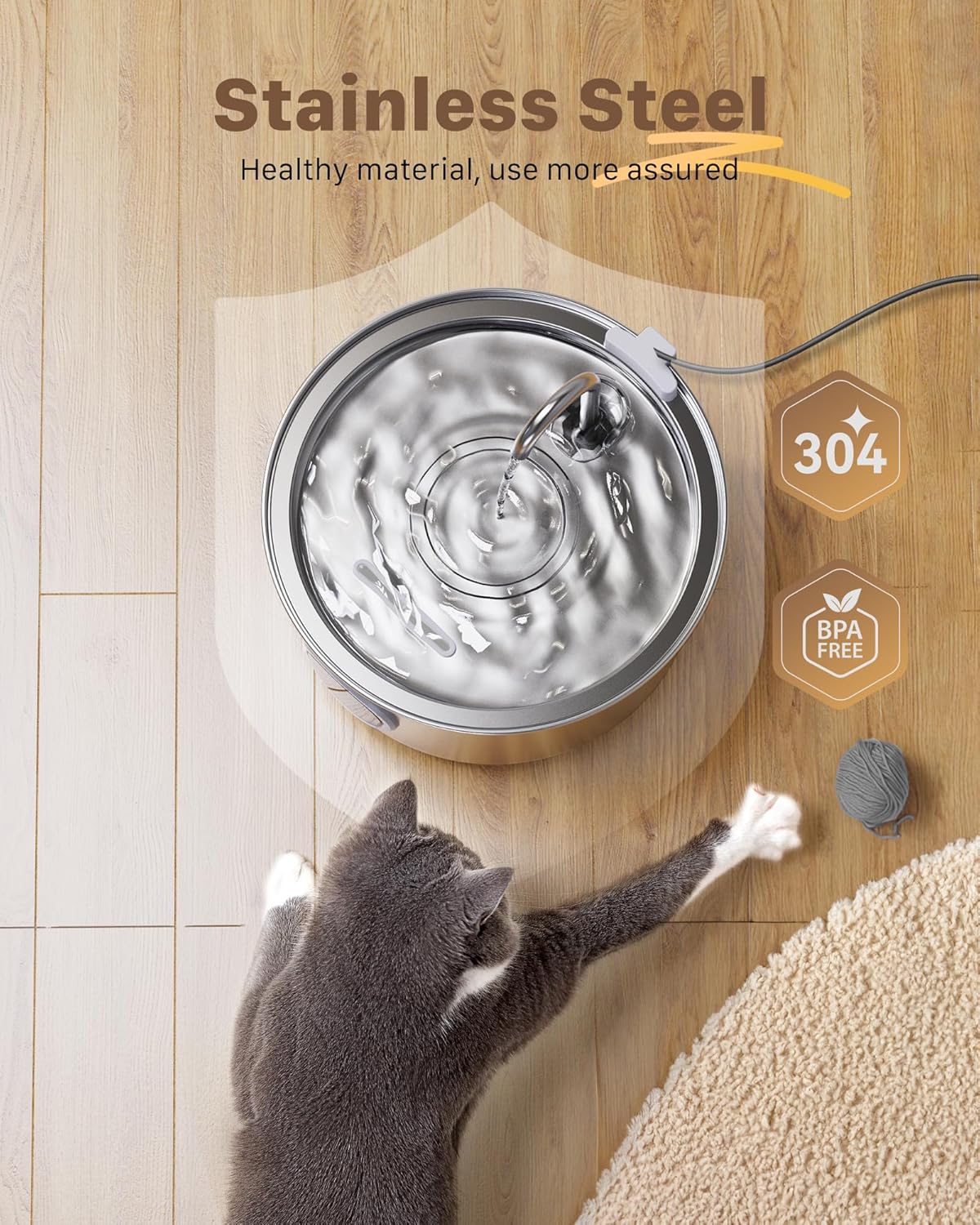 Stainless steel water fountain