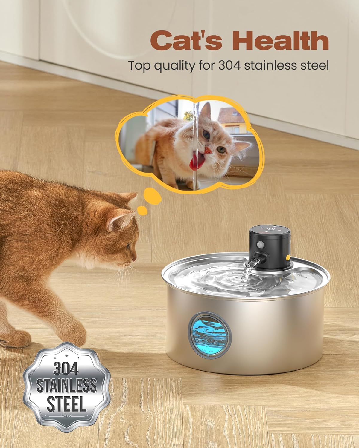 Stainless Steel Water Fountain With Sensor