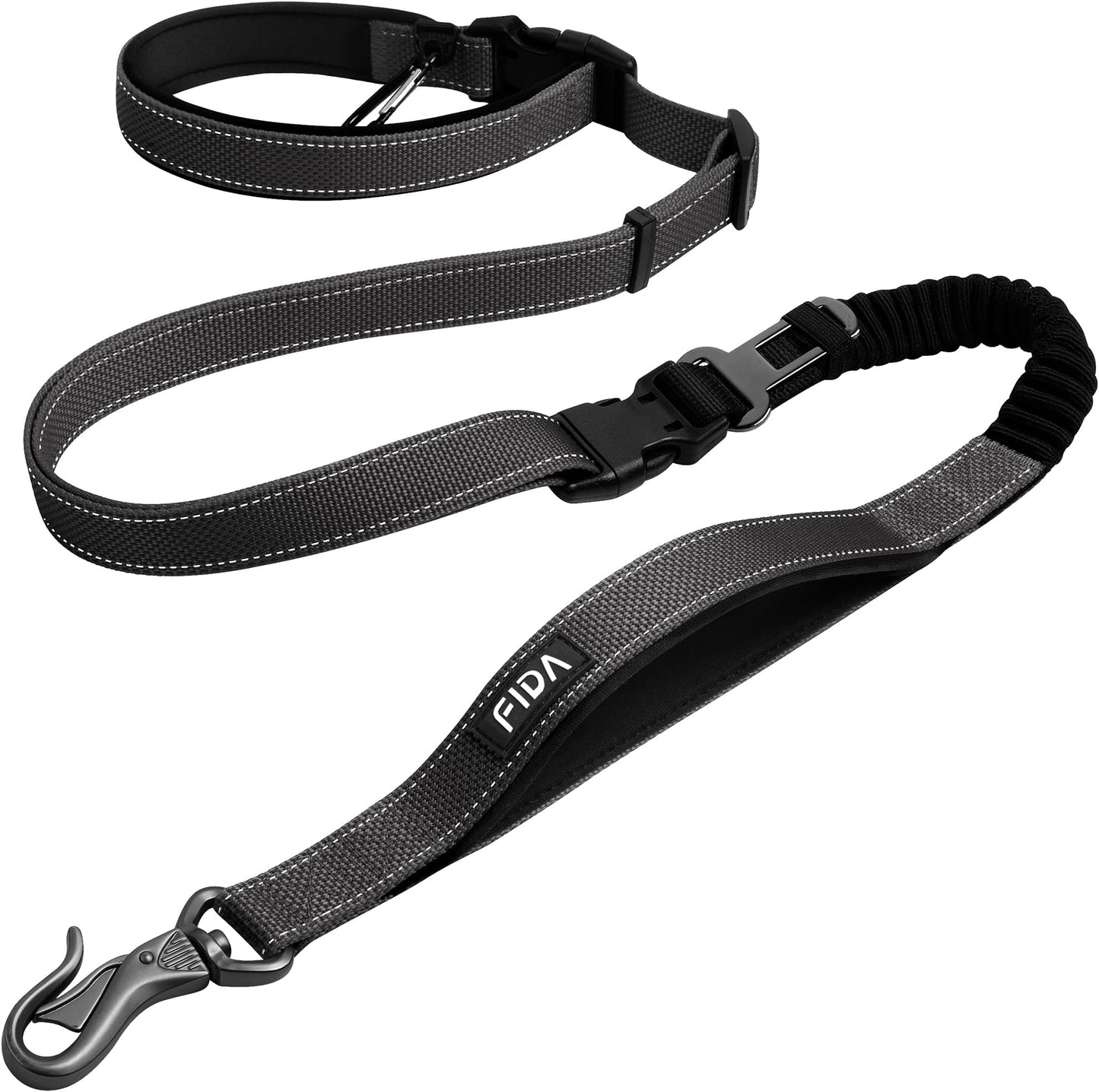 FIDA Dog Leash 6 FT Heavy Duty, 6-in-1 Multi-Functional