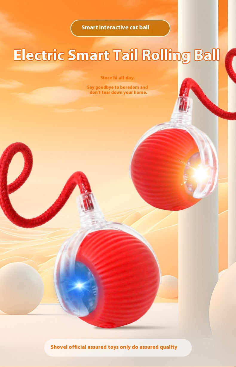 Electric Smart Tail Rolling Ball - Interactive Cat Toy