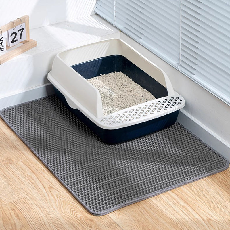 Double-Layer Honeycomb Cat Litter Mat