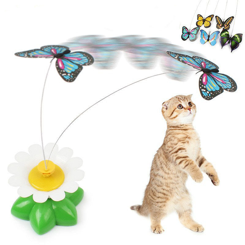 Interactive Flower & Feather Cat Toy