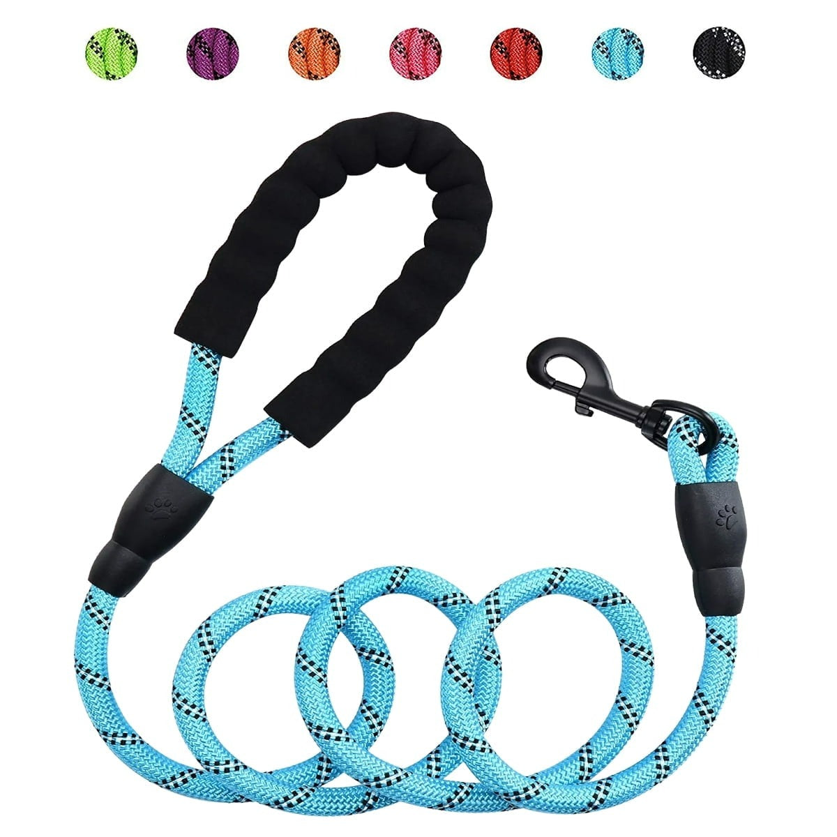 Heavy-Duty Rope Dog Leash | Padded Handle & Reflective Stitching | Durable Pet Leash