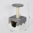 Load image into Gallery viewer, 3-in-1 Compact Cat Tree & Scratching Post – Condo, Perch, and Play Toy for Small Spaces