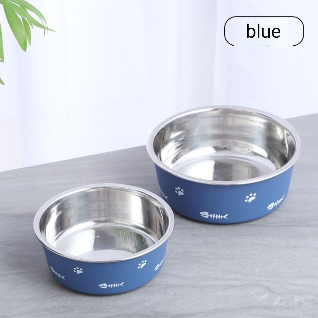 Pet Color Stainless Steel Anti -Skid Bowl