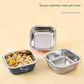 Load image into Gallery viewer, Square Stainless Steel Pet Bowl | Non-Slip Dog & Cat Feeder | Durable & Easy-to-Clean