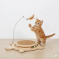 Load image into Gallery viewer, Wooden Turtle Cat Scratcher & Roller Toy – Natural Sisal Pad & 3-in-1 Activity Center Medivet store
