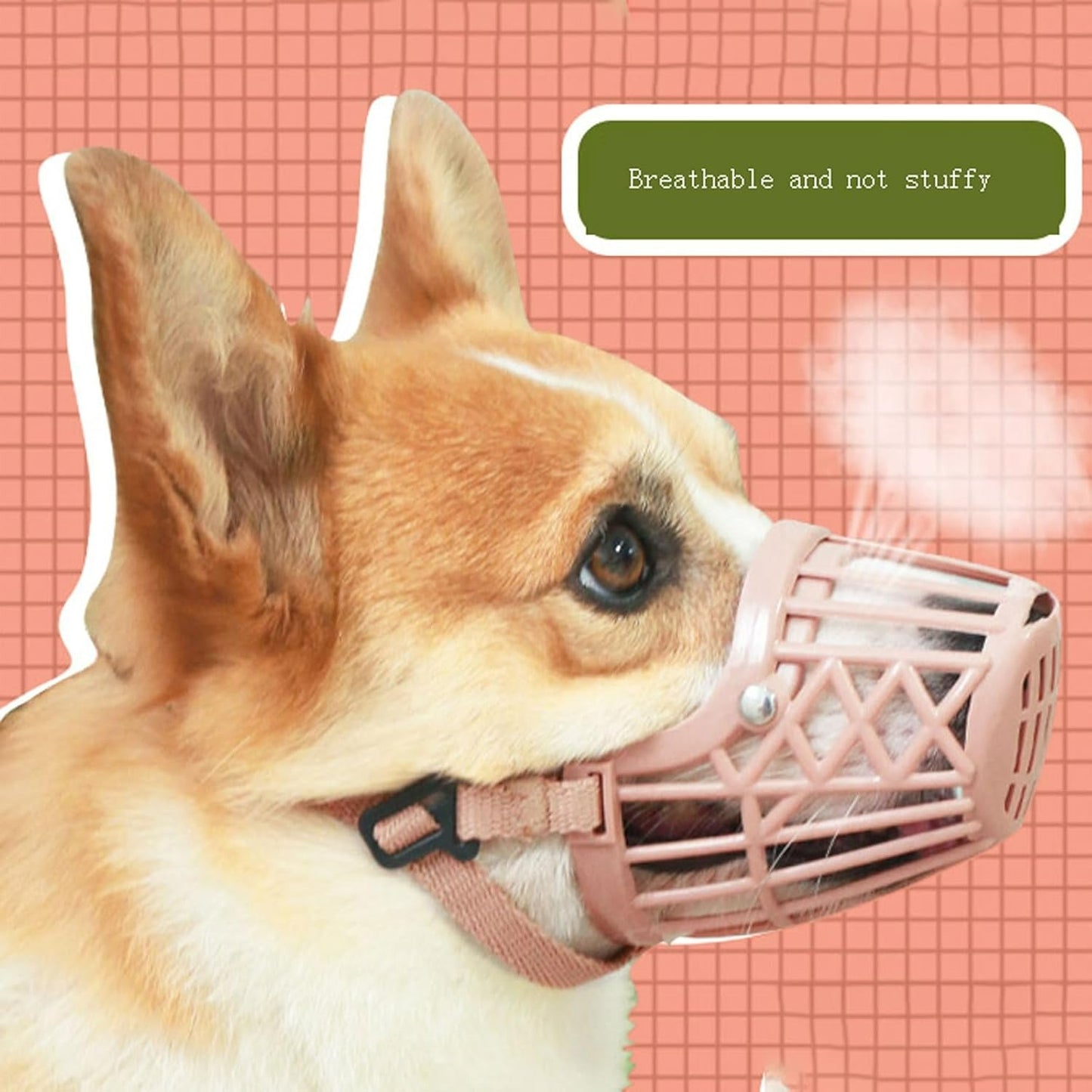 Adjustable Basket Dog Muzzle | Anti-Bite, Anti-Bark & Anti-Chew | Breathable & Comfortable