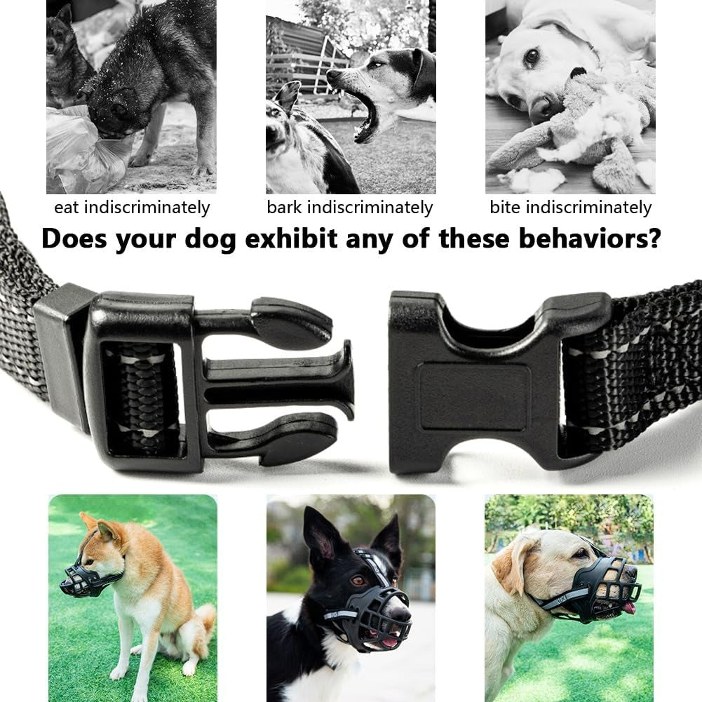 Soft Silicone Basket Dog Muzzle | Anti-Biting, Barking & Chewing | Reflective & Padded
