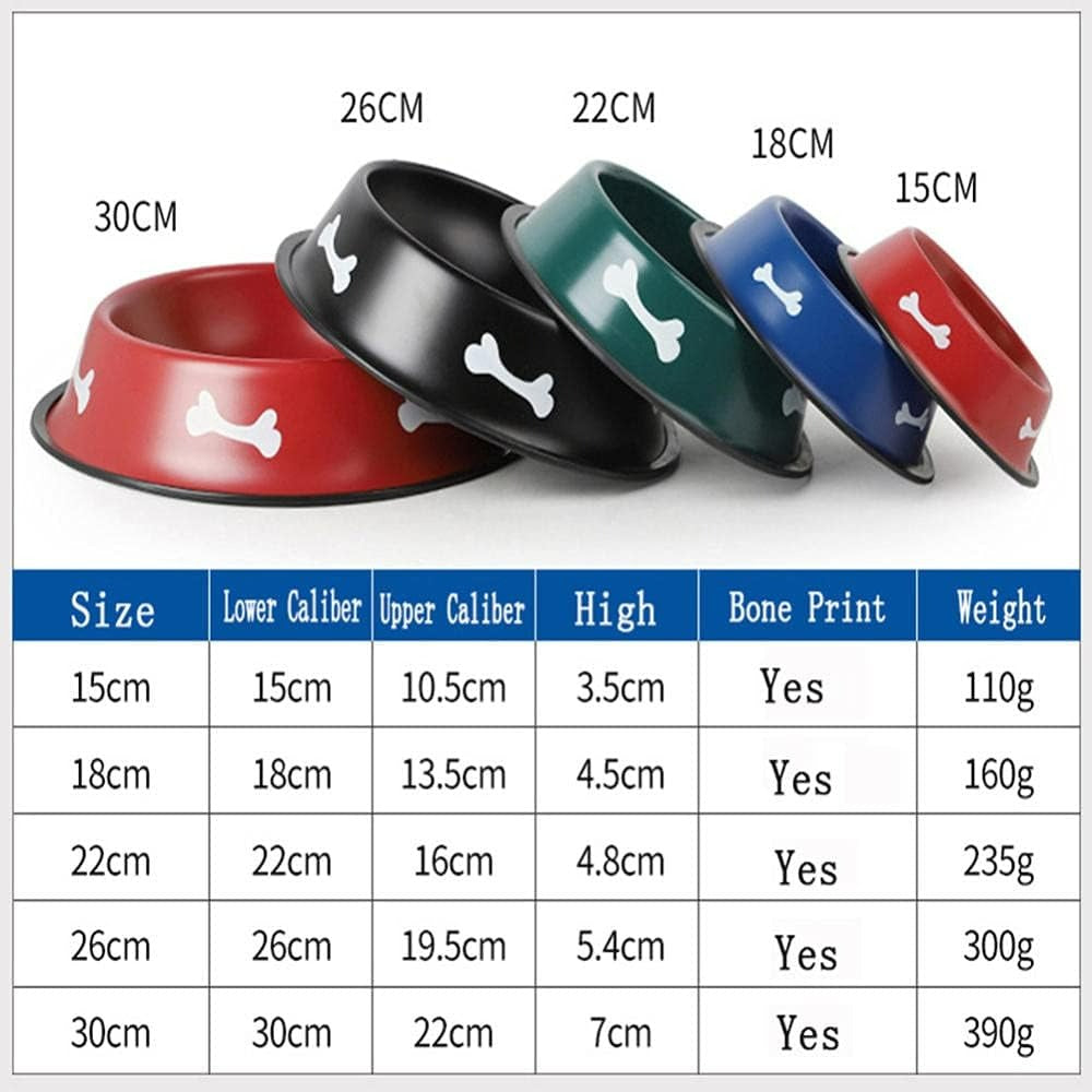 Colored Stainless Steel Pet Bowls