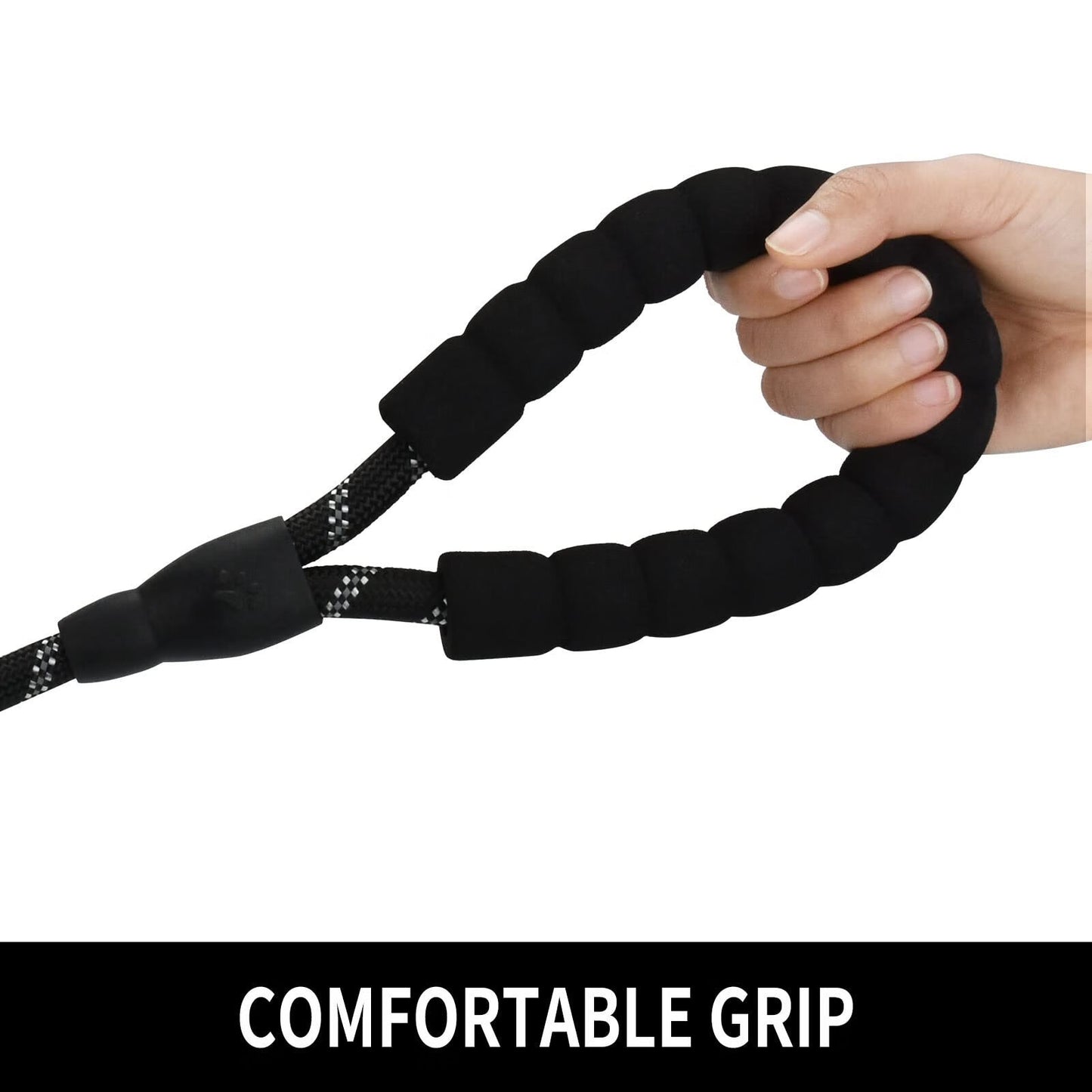 Heavy-Duty Rope Dog Leash | Padded Handle & Reflective Stitching | Durable Pet Leash