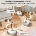 Load image into Gallery viewer, Interactive 2-in-1 Smart Cat Toy – Automatic 360° Laser & Feather Teaser (UFO Design)