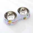 Load image into Gallery viewer, Charming Critter Double Diner - Stainless Steel Pet Bowls Non-Slip