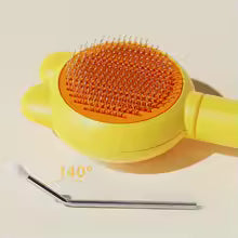 Self-Cleaning Pet Grooming Brush for Dogs & Cats | Deshedding Comb with Cute Design