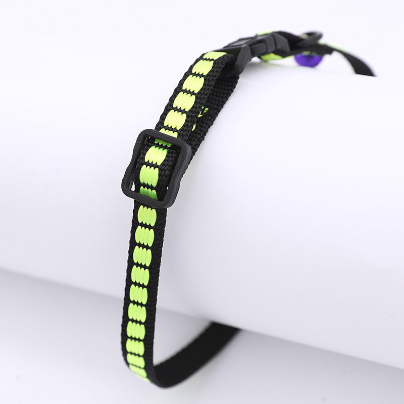 Adjustable Cat Collar with Bell | Breakaway Safety Buckle | Cute & Colorful Pet Necklaces