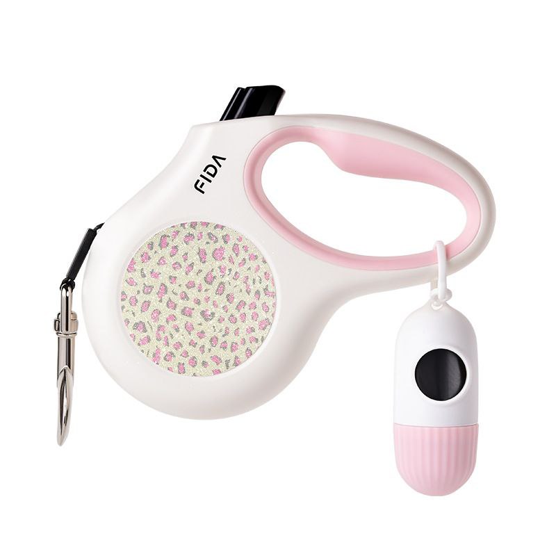 FIDA Retractable Dog Leash 5M with Waste Bag Dispenser