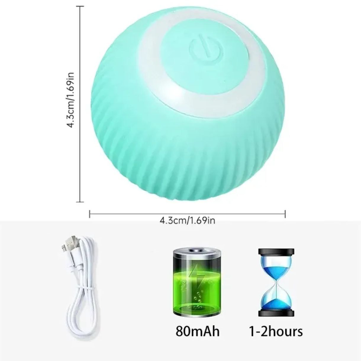 Interactive Automatic Rolling Cat Toy for Play & Exercise