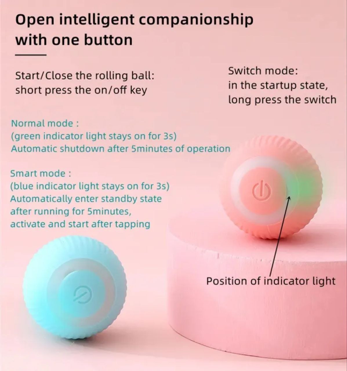 Interactive Automatic Rolling Cat Toy for Play & Exercise
