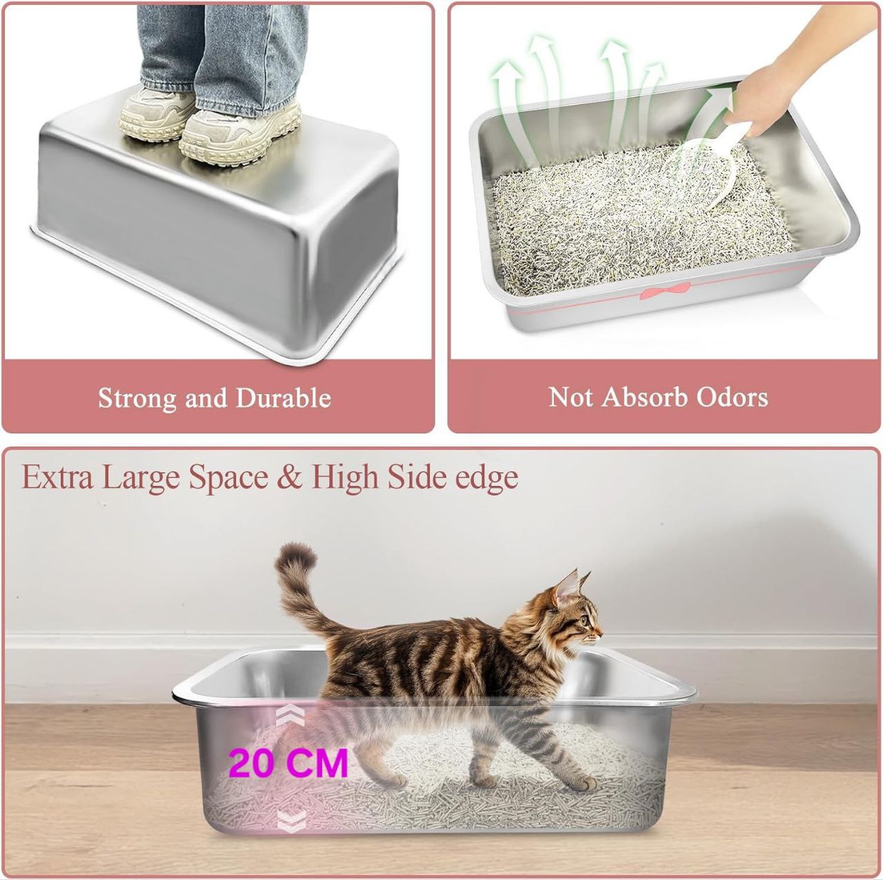 Regular Stainless Steel Litter Box