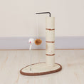 Load image into Gallery viewer, Modern Oval Base Cat Scratching Post – Durable Sisal Tower with Play Toy & Blue Accent