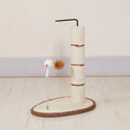 Load image into Gallery viewer, Modern Oval Base Cat Scratching Post – Durable Sisal Tower with Play Toy & Blue Accent Medivet store