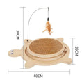 Load image into Gallery viewer, Wooden Turtle Cat Scratcher & Roller Toy – Natural Sisal Pad & 3-in-1 Activity Center Medivet store