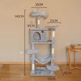 Load image into Gallery viewer, Deluxe 5-Tier Cat Tree Condo – Multi-Level Tower with Hammock & Sisal Scratching Posts