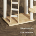 Load image into Gallery viewer, Premium Solid Wood Cat Tree Tower – Multi-Level Luxury Cat Condo with Space Bowl, Hammock & Ladder