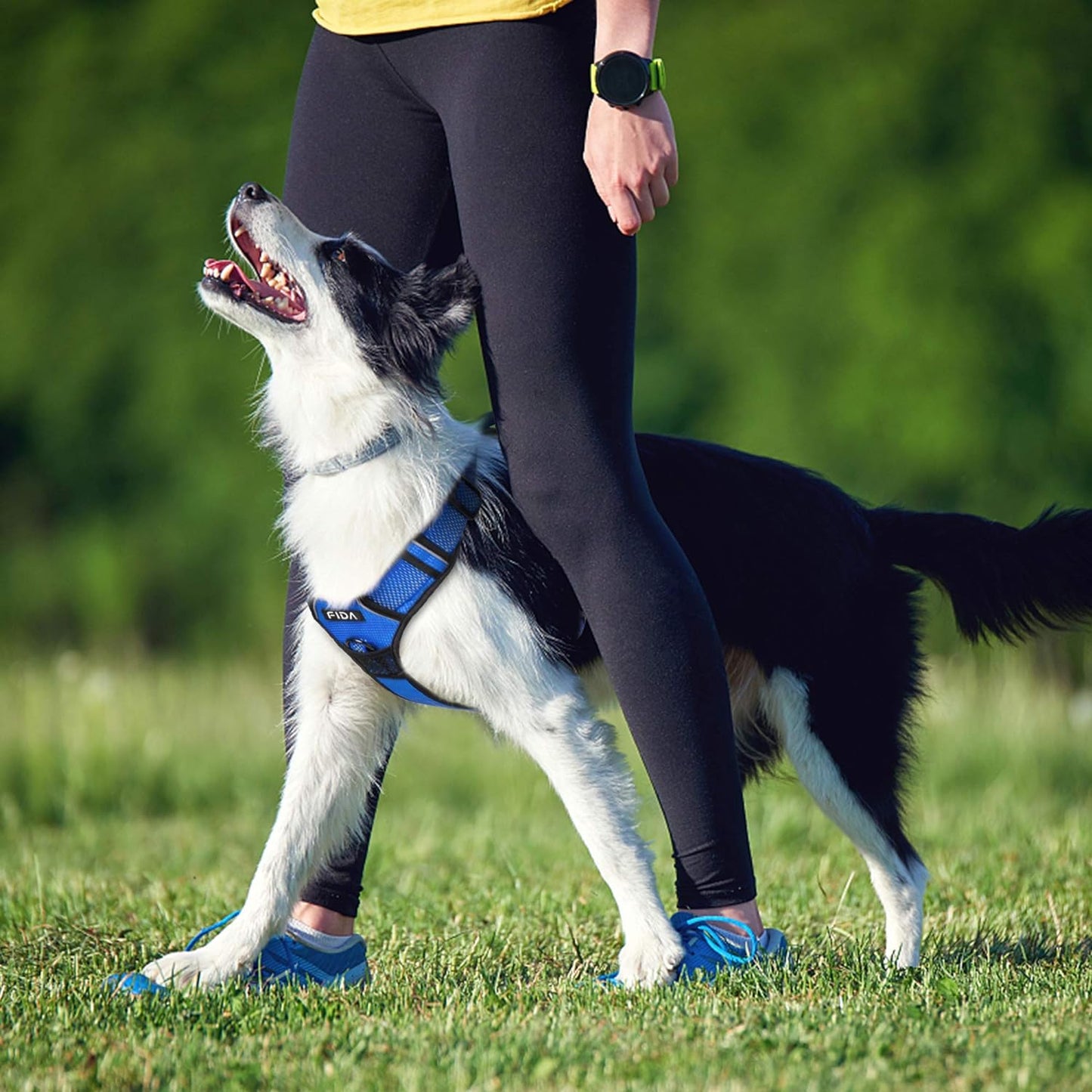 FIDA Dog Harness, No Pull Reflective Harness Front Clip Easy Control Handle Adjustable Soft Padded Pet Vest