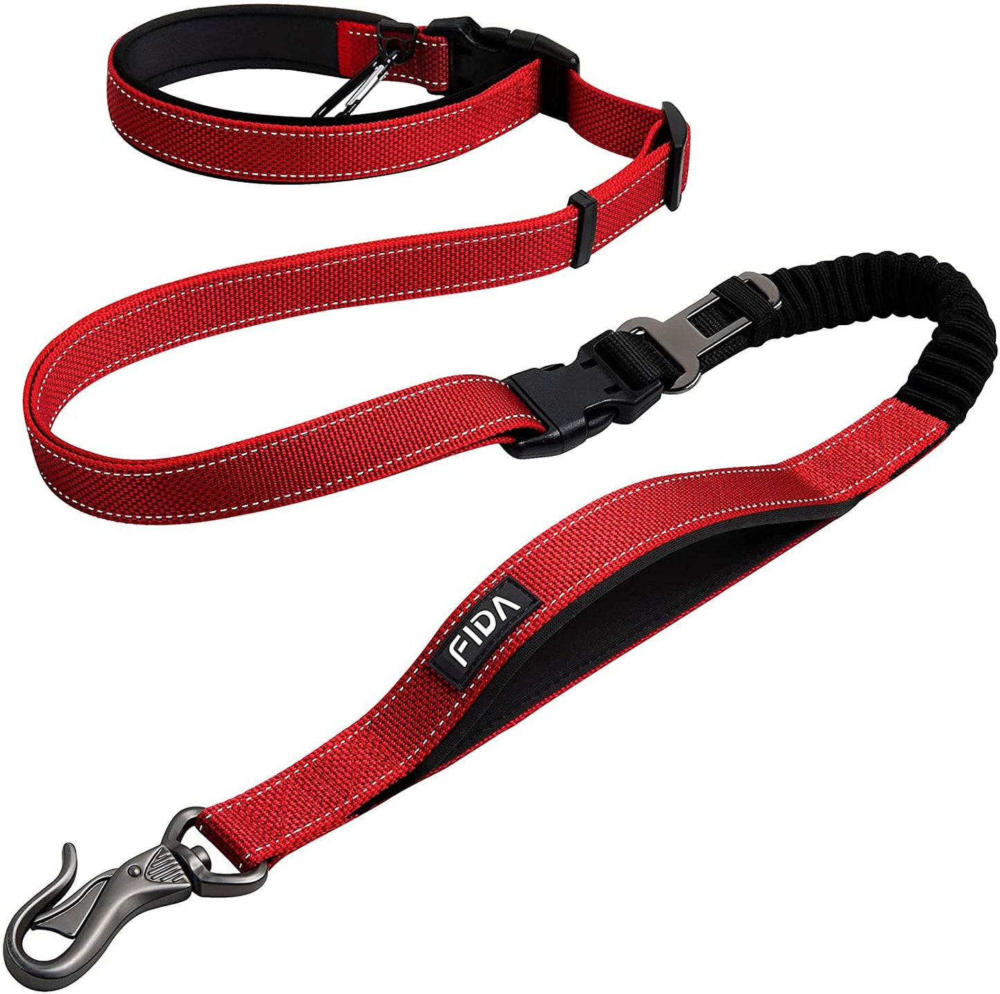FIDA Dog Leash 6 FT Heavy Duty, 6-in-1 Multi-Functional