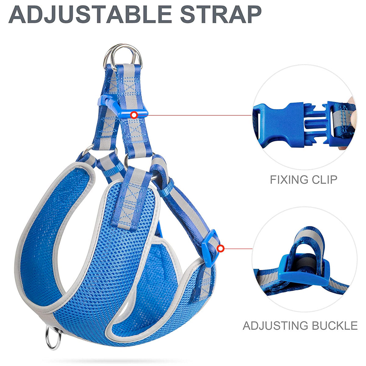 FIDA Reflective Step-In Dog Harness - Breathable Mesh, No-Pull Design