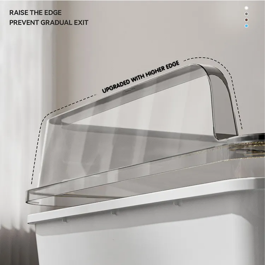 Semi Enclosed Litter Box With Litter Scoop & Built-in Bag Storage !