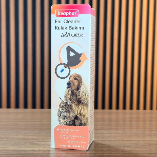 Beaphar Pet Ear Cleaner – Gentle Earwax Removal Drops for Dogs & Cats