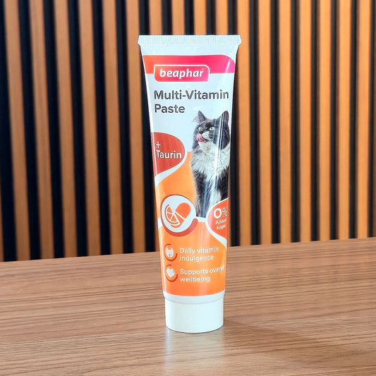 Beaphar Multi-Vitamin Paste with Taurine for Cats – Sugar-Free Daily Feline Supplement