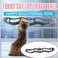 Load image into Gallery viewer, Cat toy track ball with a cat playing with it, set against a light background.
