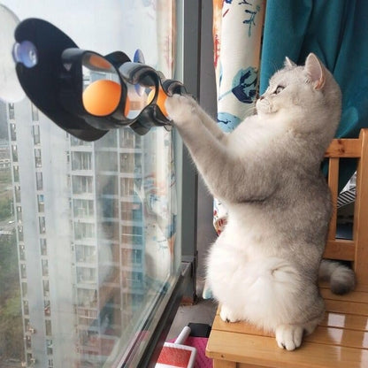 Plastic Sucker Cat Toy Track Ball