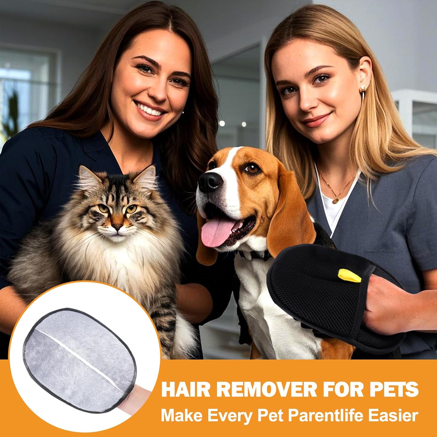 Simple and Practical Pet Hair Cleaning Glove