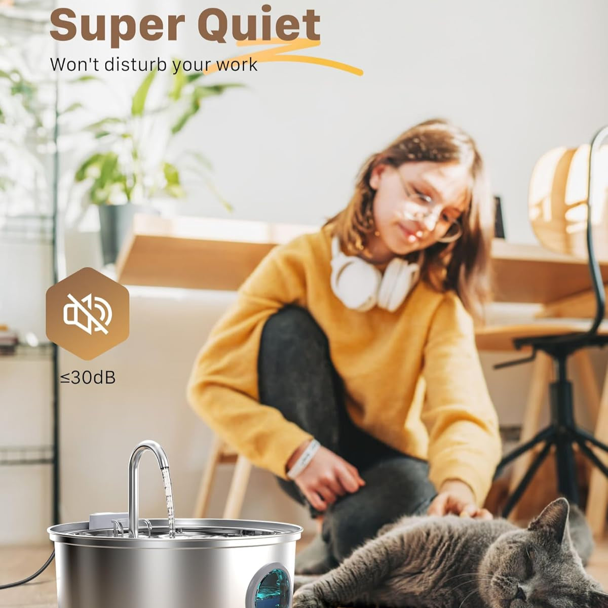 Stainless steel water fountain 3.2 L