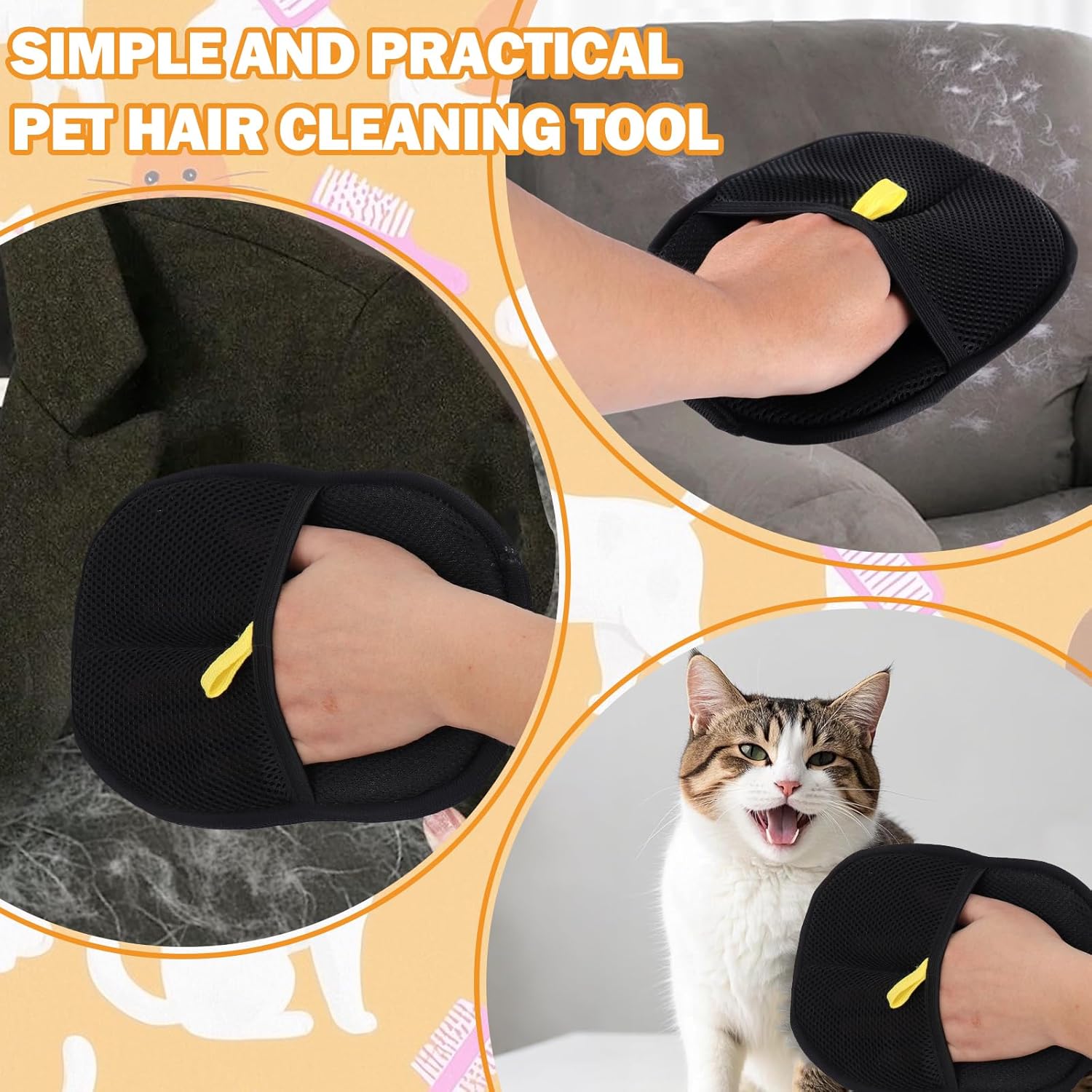 Simple and Practical Pet Hair Cleaning Glove