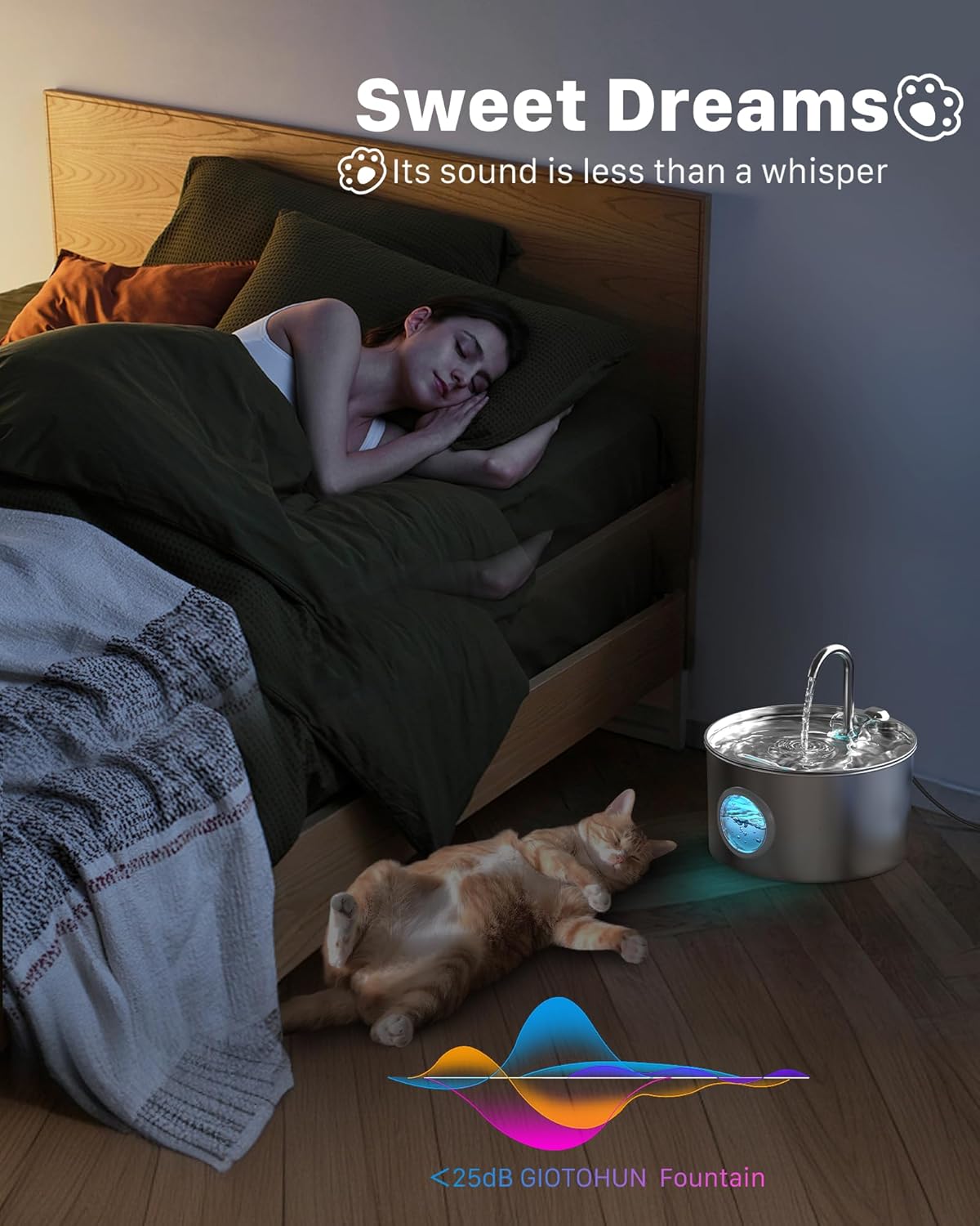 Stainless steel water fountain 3.2 L