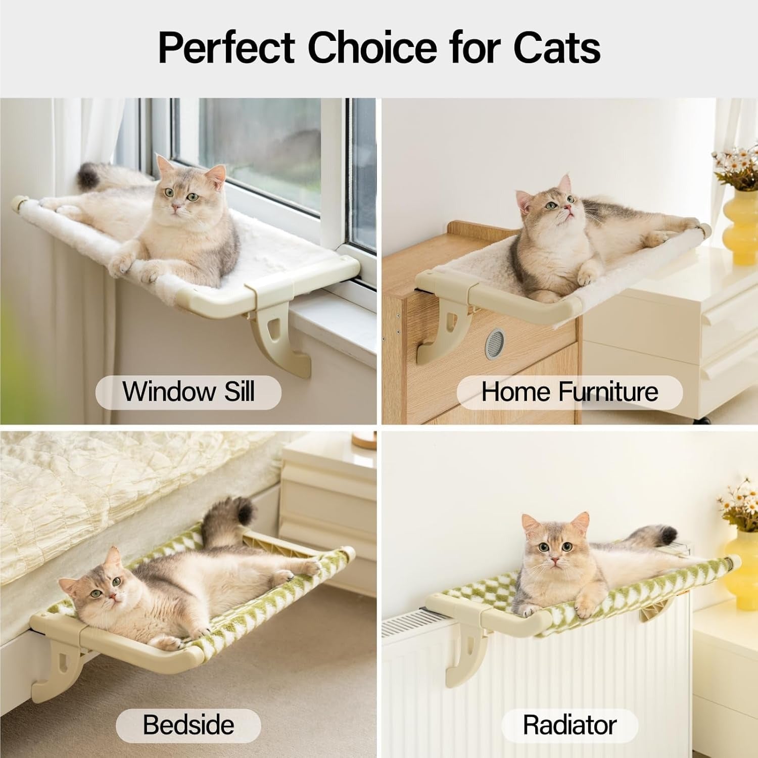 MEWOOFUN Window Sill Perch for Indoor Cats hammock
